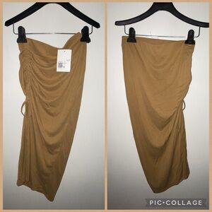 Forever 21 Asymmetrical Tan Skirt